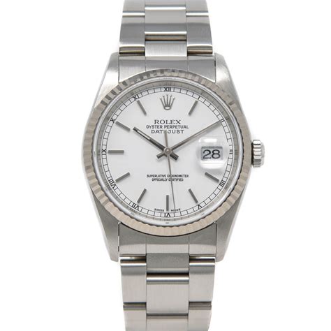 rolex datejust white face